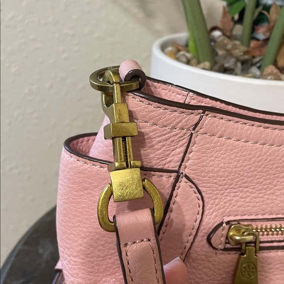 Tory Burch Francis Mini Blush Pink Crossbody Bag with Gold Accents - Picture 3 of 10